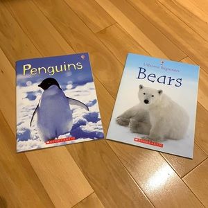 ✏️🆓 FREE with $20 purchase - 2 Scholastic Animal books - Penguins & Bears